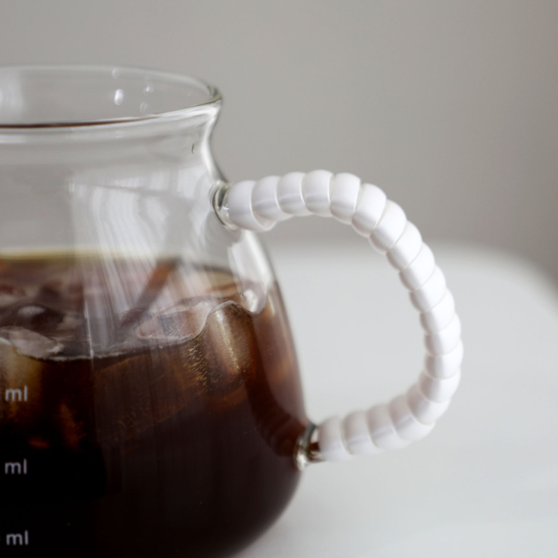 Oală de cafea în stil japonez pentru filtrare, cu carafă din sticlă de mare capacitate și ceașcă de filtrare cu suport