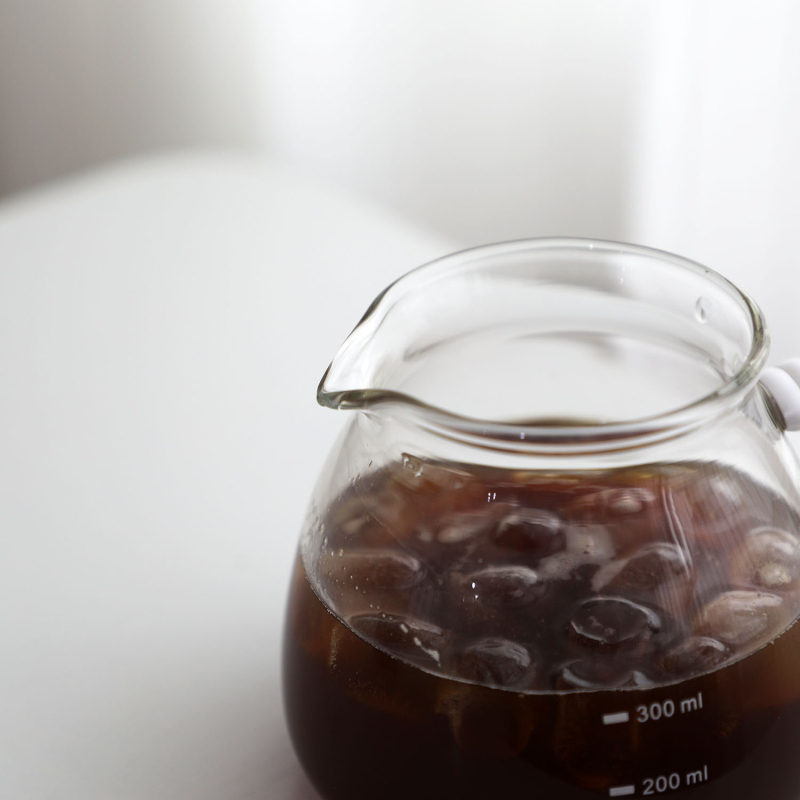 Oală de cafea în stil japonez pentru filtrare, cu carafă din sticlă de mare capacitate și ceașcă de filtrare cu suport