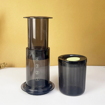 Presă de cafea portabilă, manuală, cu sistem de preparare prin picurare fără filtru