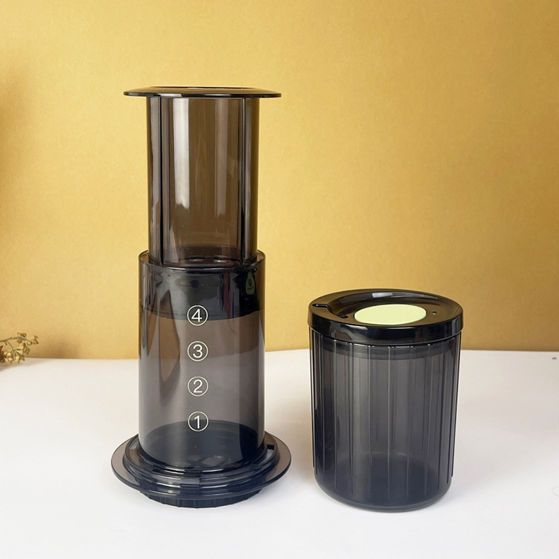 Presă de cafea portabilă, manuală, cu sistem de preparare prin picurare fără filtru