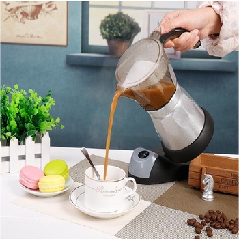 BNORSY cafetieră moka din aluminiu, stil european, aparat electric de cafea