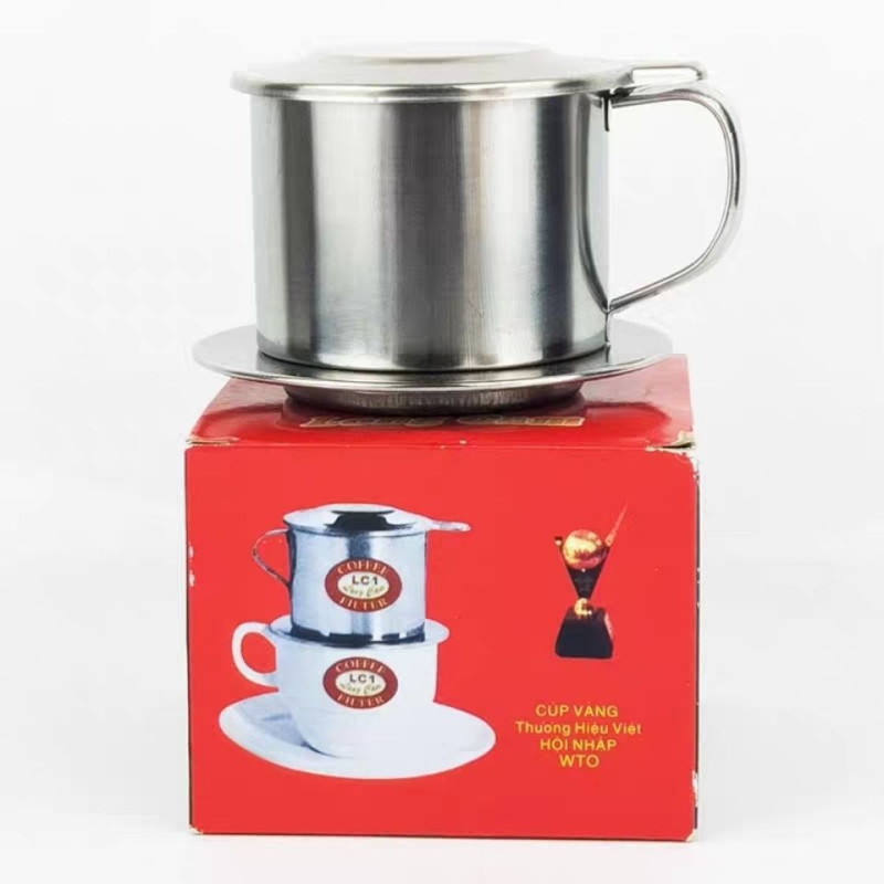 Cafetieră din oțel inoxidabil pentru filtrare, cu ceașcă – cafea preparată manual