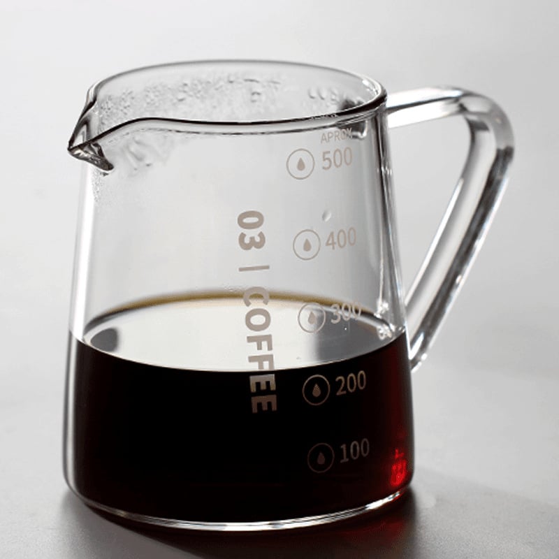 Carafă de cafea pentru uz casnic, preparare manuală, rezistentă la temperatură, sticlă suflată manual, groasă