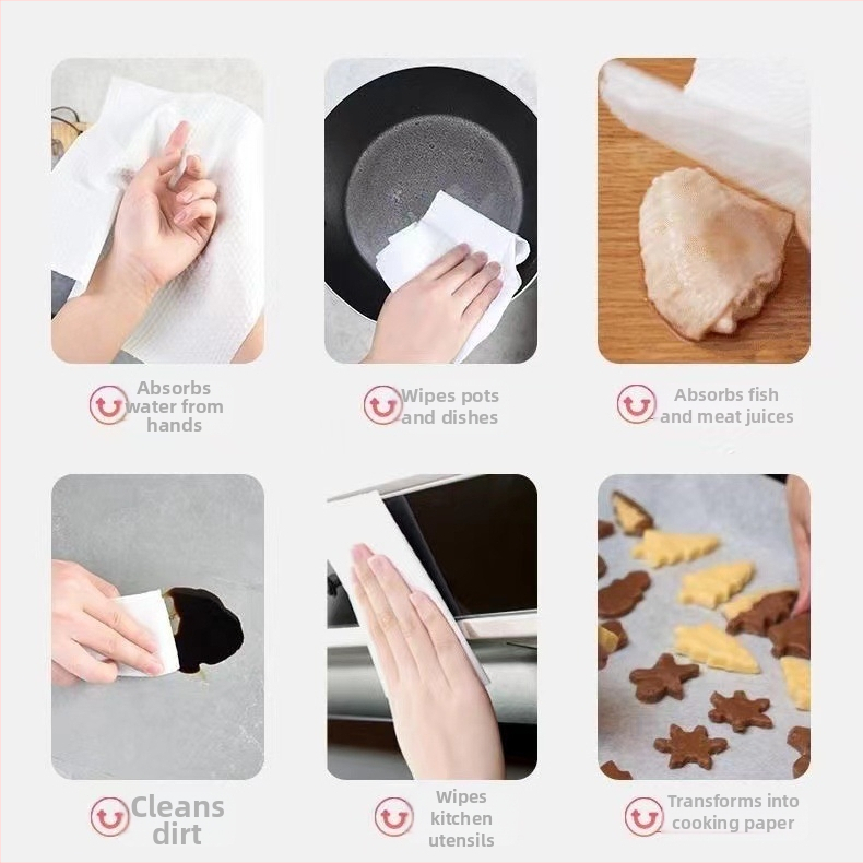 Prosop de bucătărie de unică folosință, extra gros, utilizare umedă și uscată, lavabil, absorbant de ulei, material nețesut