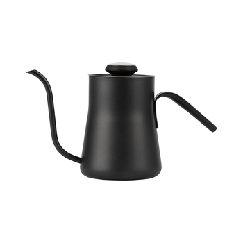 Oală de cafea din oțel inoxidabil pentru pour-over, cu termometru, control al temperaturii, teflon, cioc lung, gură îngustă, 500 ml