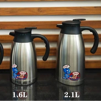 Ceainic vacuum izolat din oțel inoxidabil, 2L, menținere a temperaturii 24 de ore, pentru uz casnic