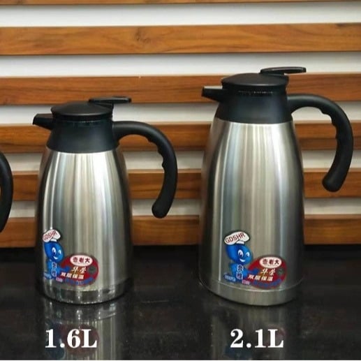 Ceainic vacuum izolat din oțel inoxidabil, 2L, menținere a temperaturii 24 de ore, pentru uz casnic