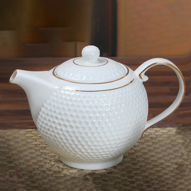 Set de cești de cafea din porțelan de os, stil european și britanic, ceainic pentru ceai de după-amiază