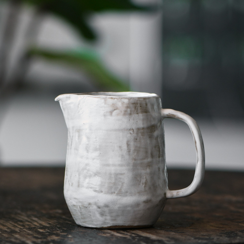 Vas de cafea din ceramică de piatră, set creativ pour-over și ceașcă de ceai cu mâner