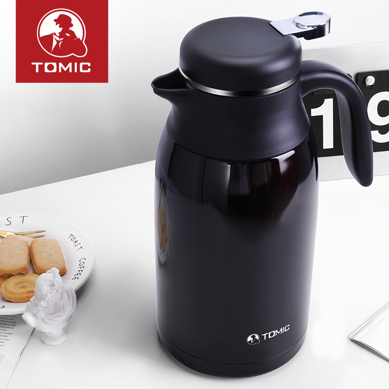 Tomic/Tomei 2018 Termos din oțel inoxidabil cu izolație vid, pentru cafea, capacitate mare