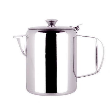 Recipient din oțel inoxidabil îngroșat pentru cafea și ceai cu lapte în stil Hong Kong, cu capac, capacitate mare, gravură a logo-ului