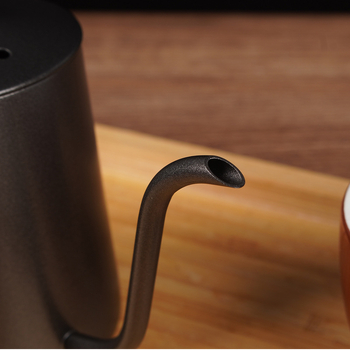 Ceainic pour-over din oțel inoxidabil 304, cu capac, gură lungă și deschidere fină pentru cafea filtrată