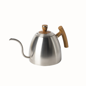 Ceainic pour-over din oțel inoxidabil 304, gât de lebădă, gură subțire, afișaj temperatură, capacitate 1 L