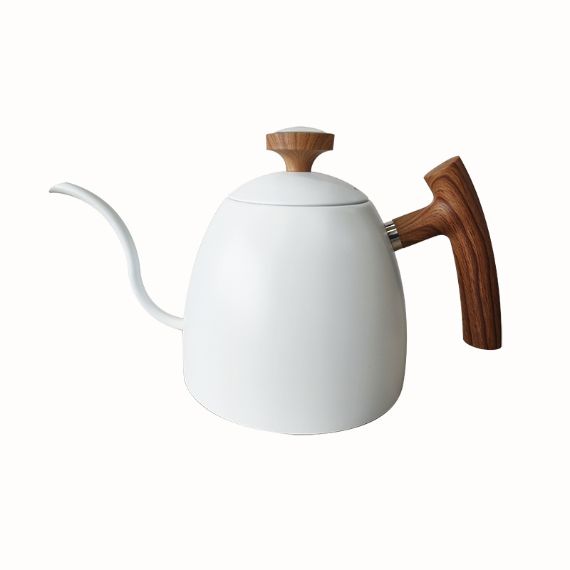 Ceainic pour-over din oțel inoxidabil 304, gât de lebădă, gură subțire, afișaj temperatură, capacitate 1 L