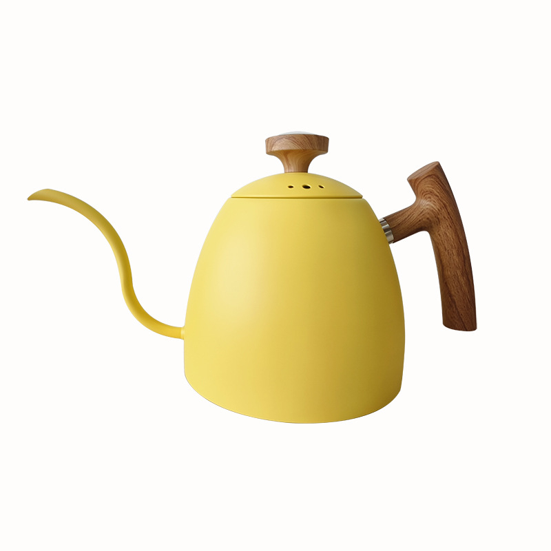 Ceainic pour-over din oțel inoxidabil 304, gât de lebădă, gură subțire, afișaj temperatură, capacitate 1 L
