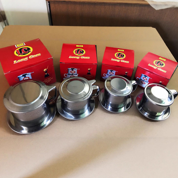 Cafetieră din oțel inoxidabil cu filtru, stil vietnamez