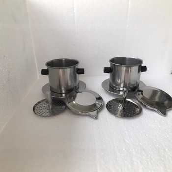 Cafetieră din oțel inoxidabil cu filtru, stil vietnamez