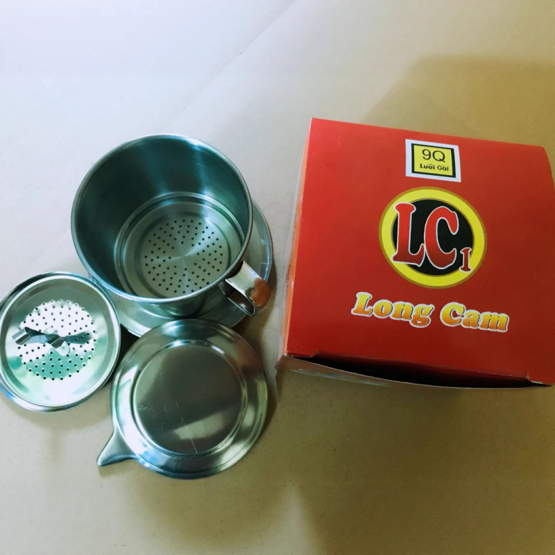 Cafetieră din oțel inoxidabil cu filtru, stil vietnamez