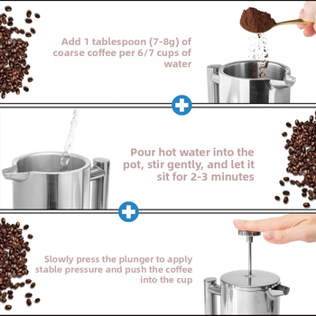 Oțel inoxidabil 304 – filtru pentru cafea și ceai, potrivit pentru pour-over și French press