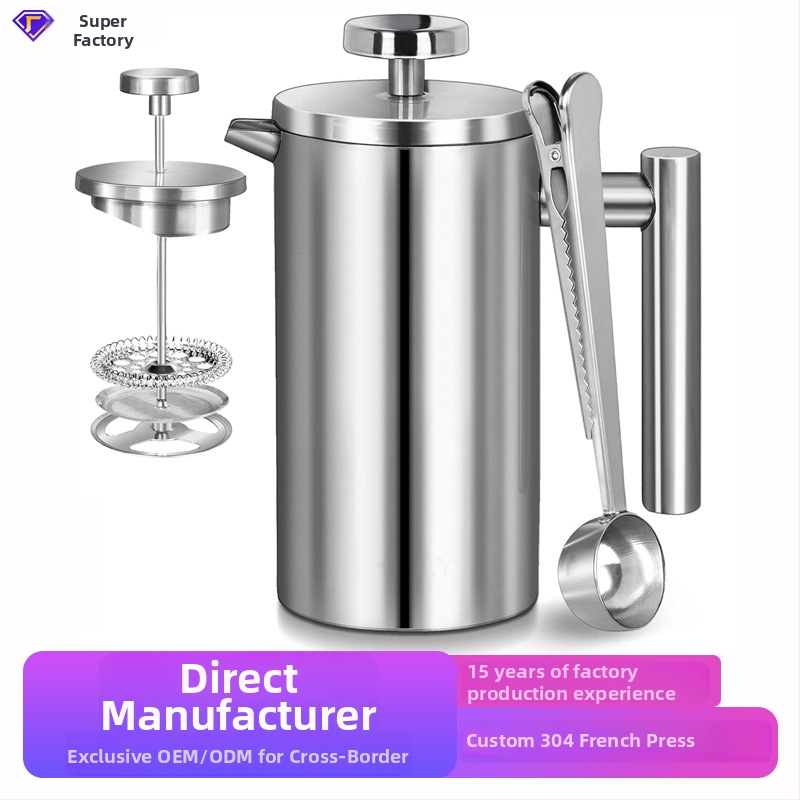 Oțel inoxidabil 304 – filtru pentru cafea și ceai, potrivit pentru pour-over și French press