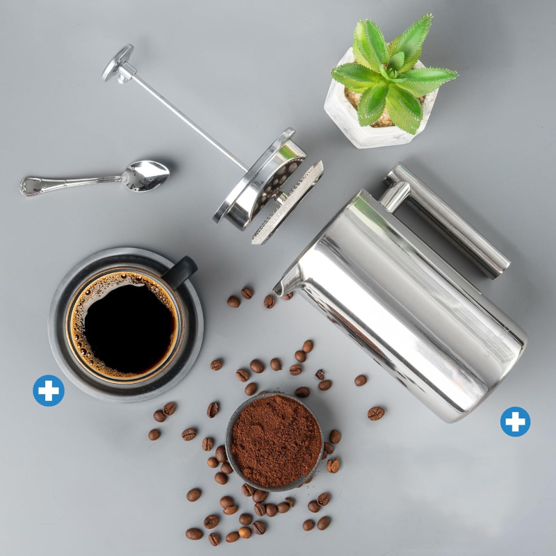 Oțel inoxidabil 304 – filtru pentru cafea și ceai, potrivit pentru pour-over și French press