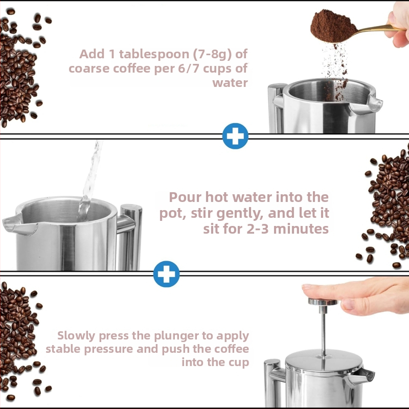 Oțel inoxidabil 304 – filtru pentru cafea și ceai, potrivit pentru pour-over și French press