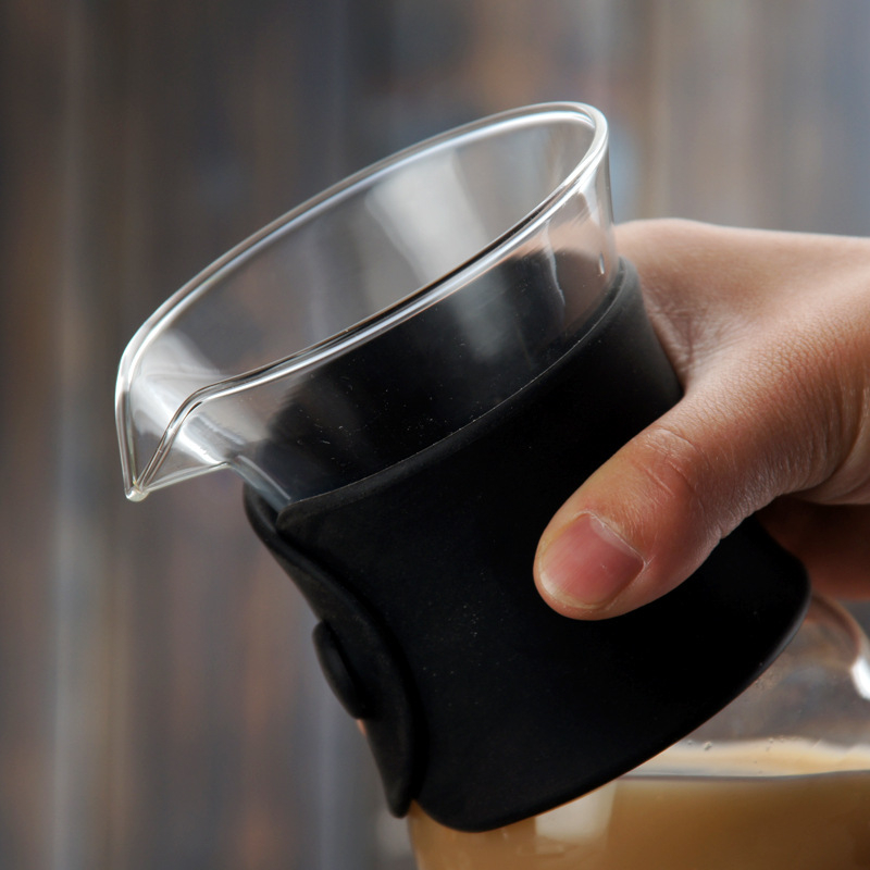 Carafă de cafea din sticlă borosilicată, rezistentă la temperaturi înalte, pentru turnare manuală