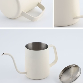 Ceainic pentru cafea din oțel inoxidabil 304 pentru turnare, cu gură îngustă și nas lung, acoperire teflon