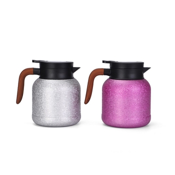 Ceainic izolant din titan ușor, cu mâner, pentru ceai și cafea, 1000 ml, preparare acasă cu separare apă-ceai