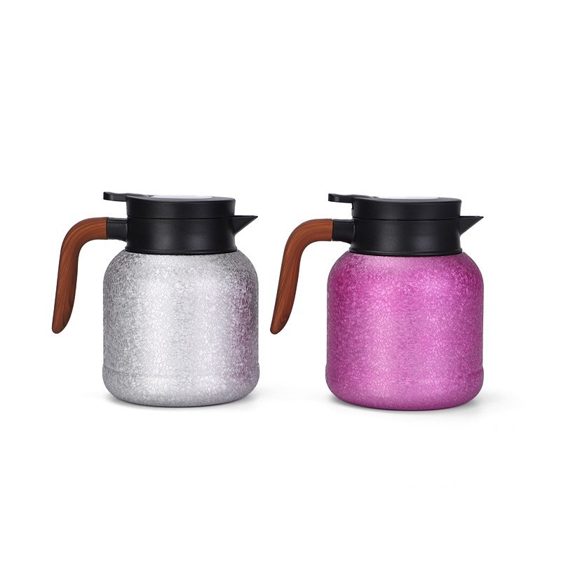Ceainic izolant din titan ușor, cu mâner, pentru ceai și cafea, 1000 ml, preparare acasă cu separare apă-ceai