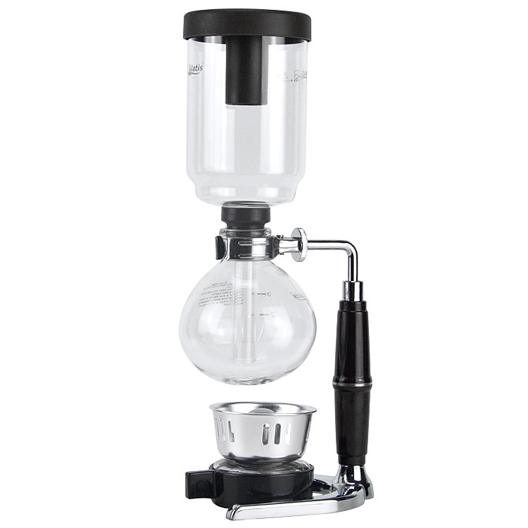 Cafetieră sifon din sticlă pentru uz casnic, aparat manual de cafea, set accesorii cafea