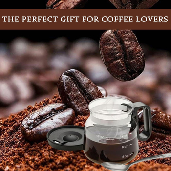 Ceașă de cafea din sticlă, 16 oz, cu mâner, sticlă transparentă, capac cu orificiu pentru pai, rezistentă la căldură, capacitate mare