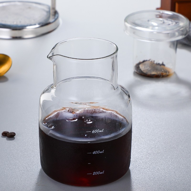 Cafetieră din sticlă cu picurare la rece, infuzie rece de ceai, oțel inoxidabil