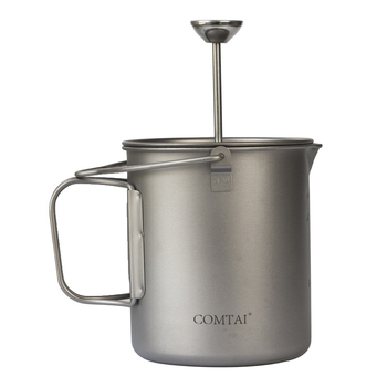 Kang Ti Cafetieră franceză din titan pur cu filtru