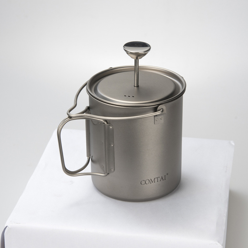 Kang Ti Cafetieră franceză din titan pur cu filtru