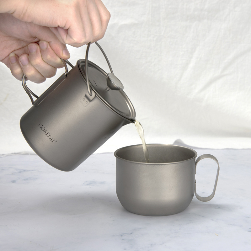 Kang Ti Cafetieră franceză din titan pur cu filtru