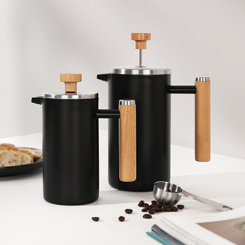 Set din oțel inoxidabil 304 pentru cafea și ceai, presă franțuzească, izolație dublă