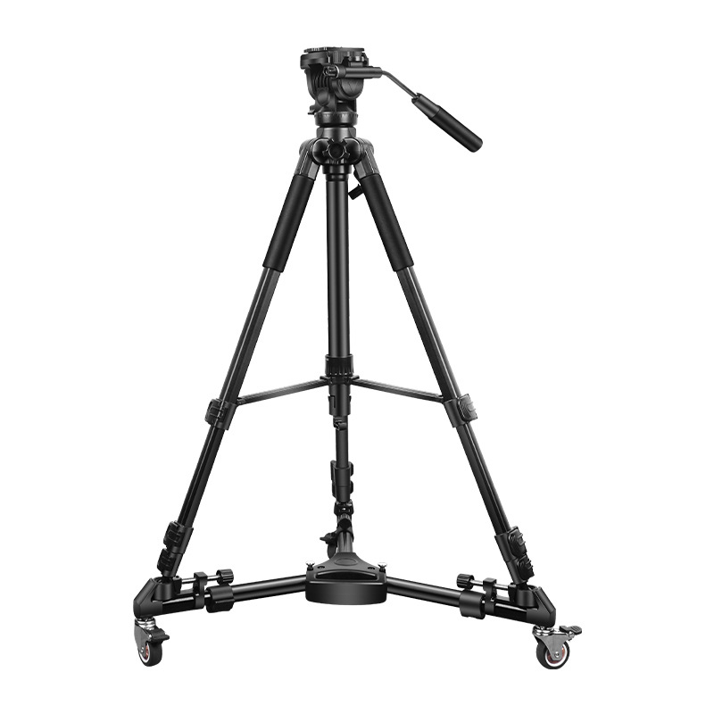 Lagani prijenosni stativ s hidraulijski amortiziranom pan-tilt glavom za DV i DSLR kamere, univerzalni nosač