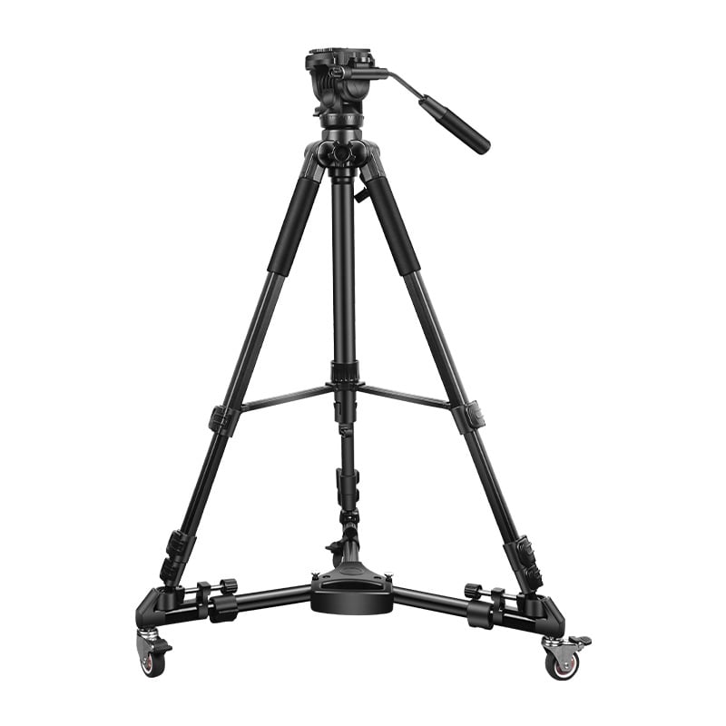 Lagani prijenosni stativ s hidraulijski amortiziranom pan-tilt glavom za DV i DSLR kamere, univerzalni nosač