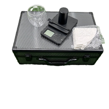 Set de cafea cu filtru manual într-o cutie din aluminiu – 10 piese, set de cadou portabil pentru drumeții