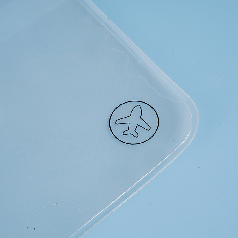 Geantă EVA cu fermoar, transparentă, mată, pentru cosmetice (PVC)