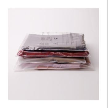 Pungă transparentă din plastic cu fermoar și etichetă de avertizare, finisaj mat, ambalaj pentru haine, personalizabilă