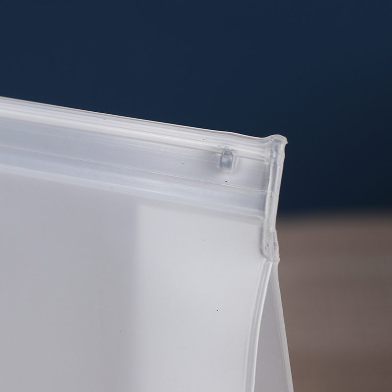 Geantă PVC cu fermoar pentru cosmetică și măști, impermeabilă, husă de depozitare mată și semi-transparentă, imprimare logo disponibilă