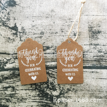 Etichete de nuntă din hârtie Kraft, stil european – etichete „thank you” pentru invitații și decorațiuni pentru cadouri
