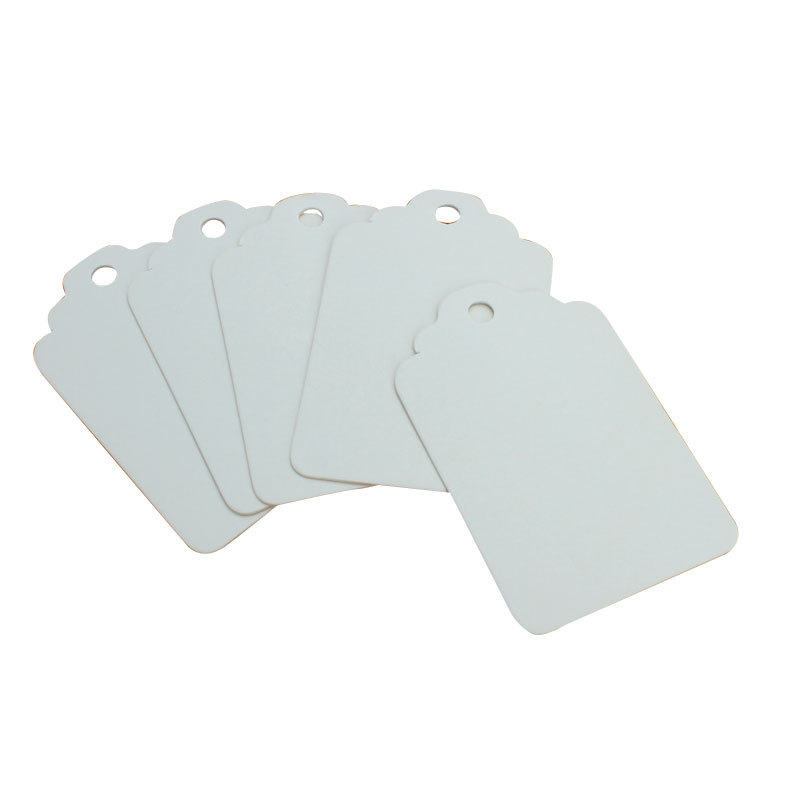 Wei Shi etichete goale cu sârmă, 9x4 cm, carton alb 300 g, 100 buc./pachet; pentru etichete și pandantive