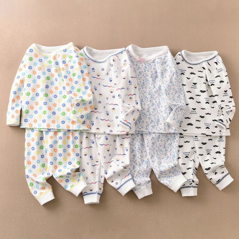 Dječji kućni set u japanskom stilu, top s dugim rukavima i hlače od toplog pamuka, unisex