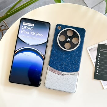 Husă Oppo X8 Pro, stil chinezesc cu model dragon în contrast, protecție anti-cadere, textură din piele, X8 Ultra design premium
