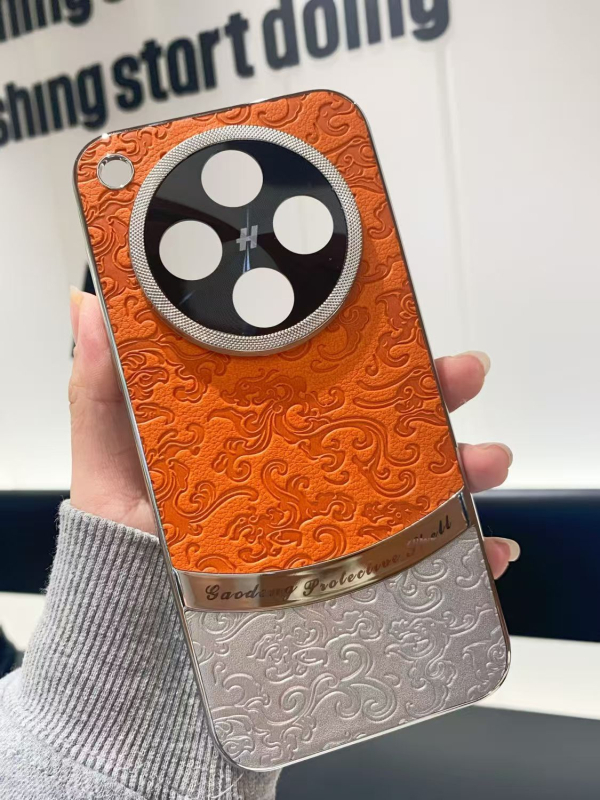 Husă Oppo X8 Pro, stil chinezesc cu model dragon în contrast, protecție anti-cadere, textură din piele, X8 Ultra design premium
