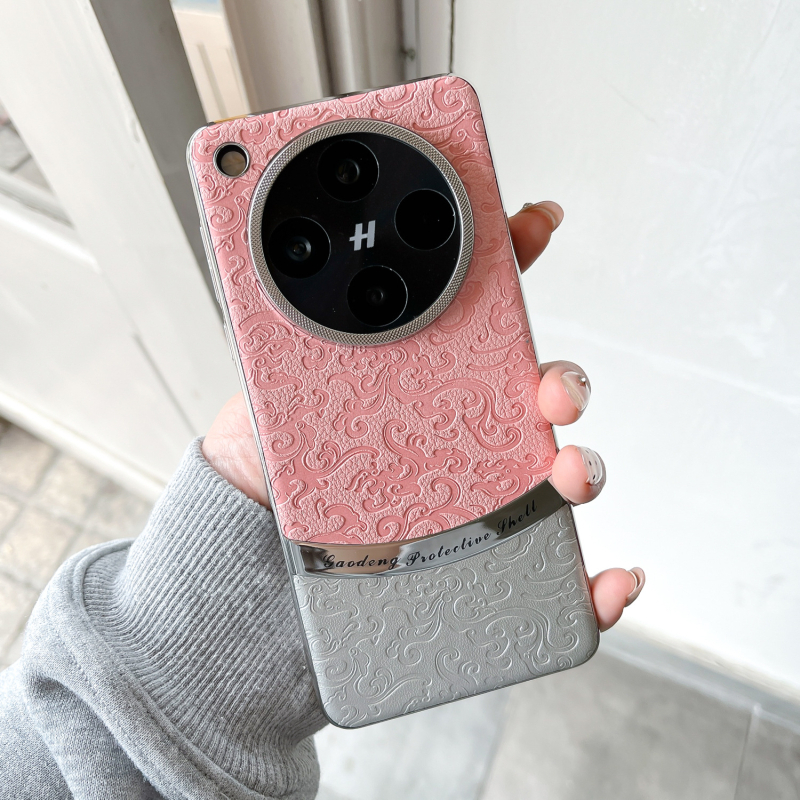 Husă Oppo X8 Pro, stil chinezesc cu model dragon în contrast, protecție anti-cadere, textură din piele, X8 Ultra design premium