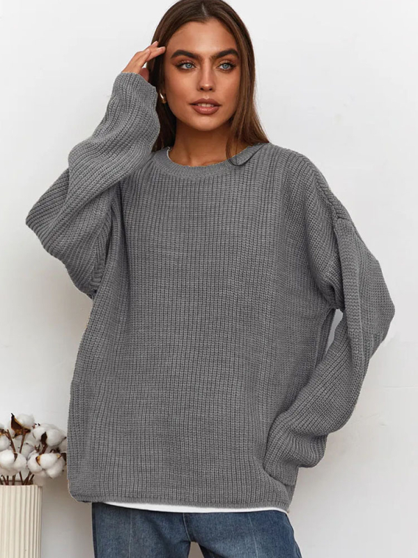 Női oversized kötött kapucnis pulóver